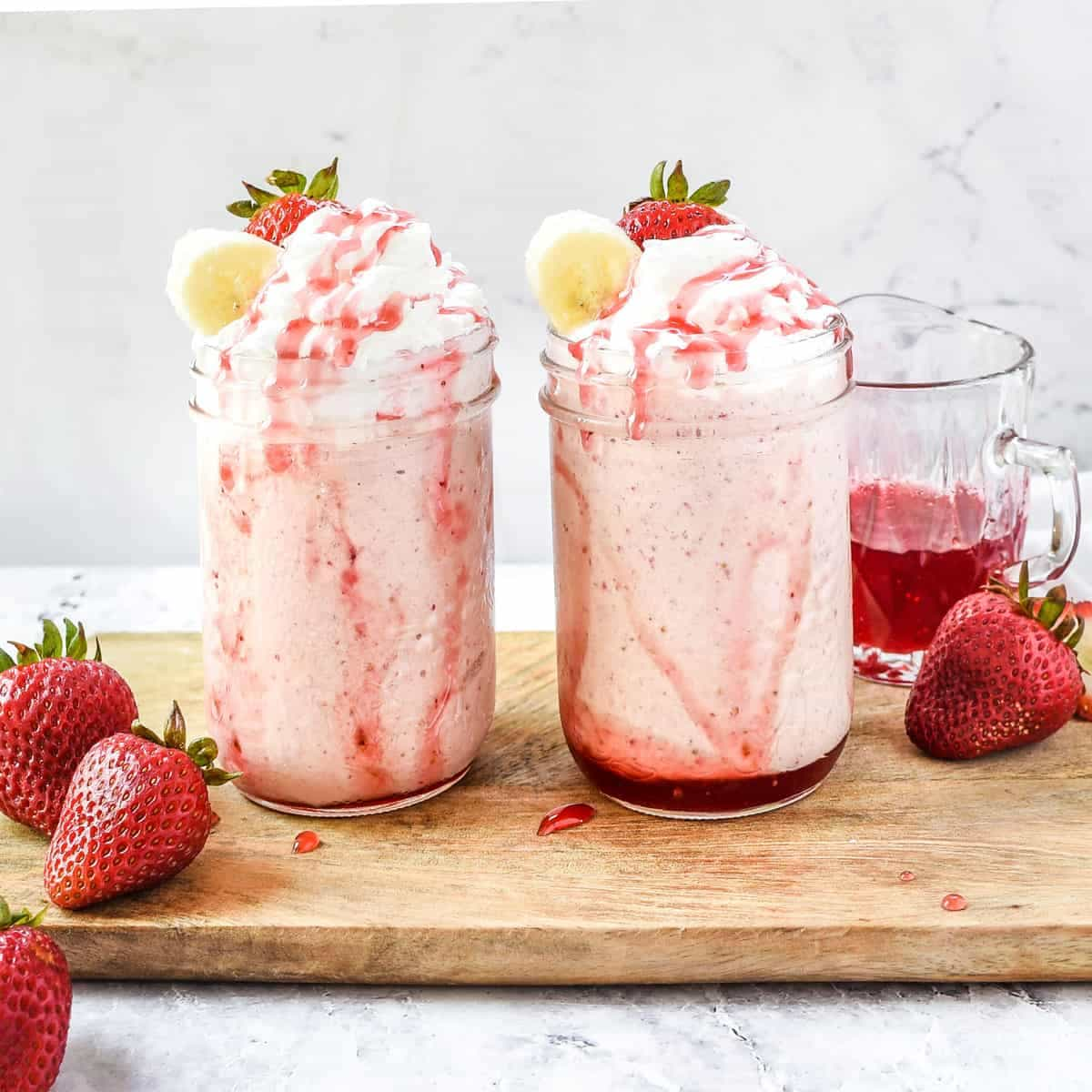 strawberry-banana-milkshake